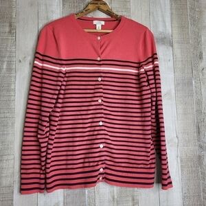 ❤️ L.L Bean Supima Cotton Cardigans Sweater. Size Medium Item ID 504160